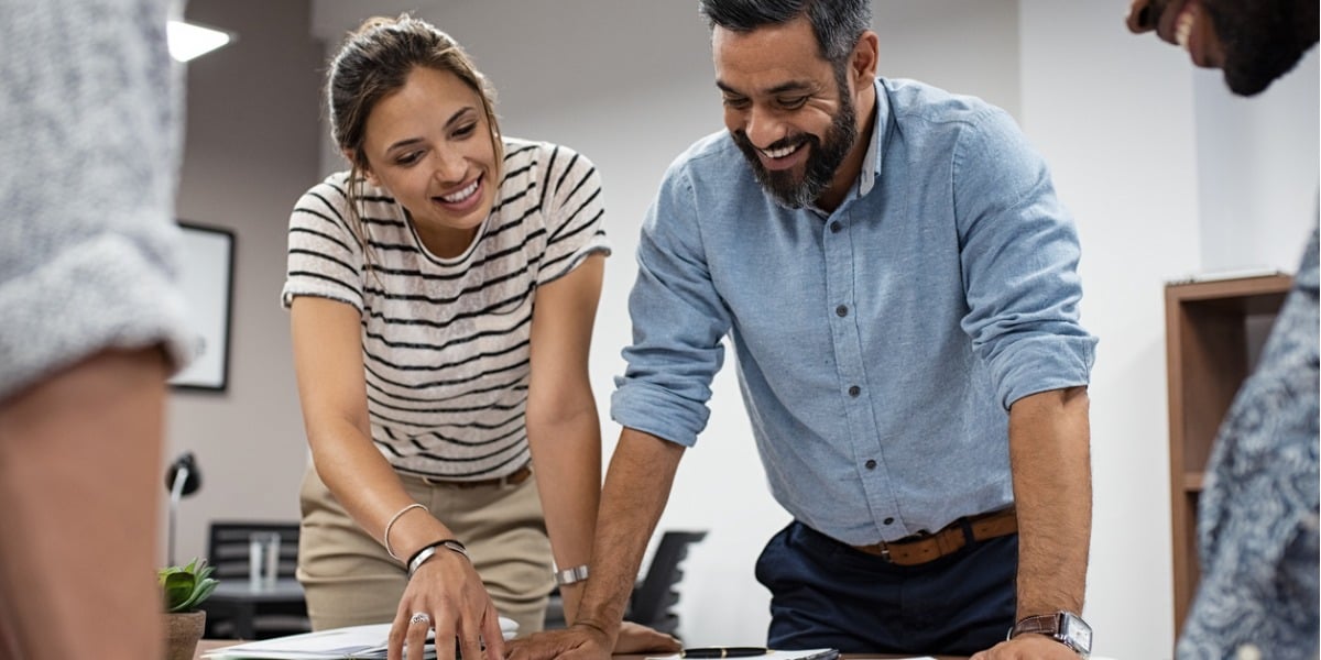 group of people working